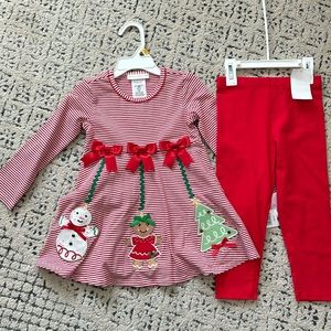 NWT Bonnie Jean Christmas set, size 3T